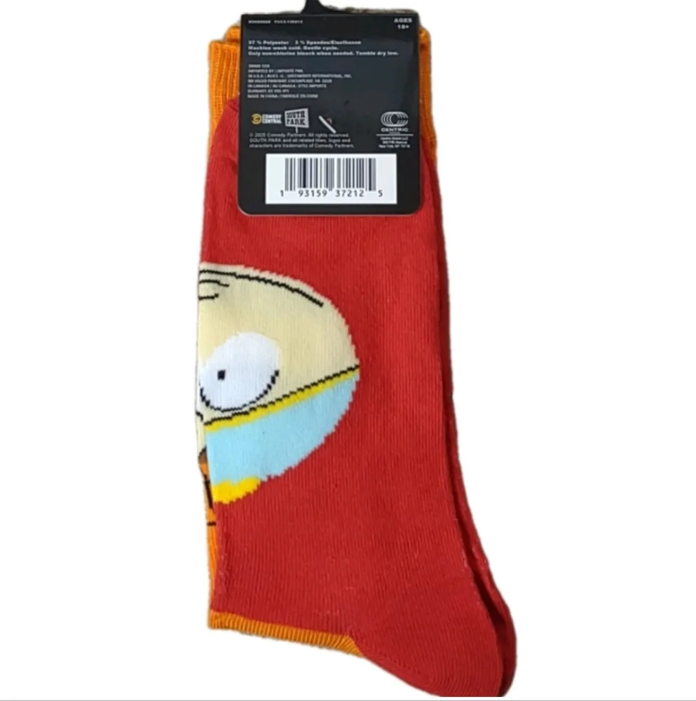 South Park Casual Socks Unisex Novelty Crew Socks Lot of 2 Pair Bundle And Save